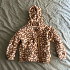 Leopard Print Fleece Hoodie